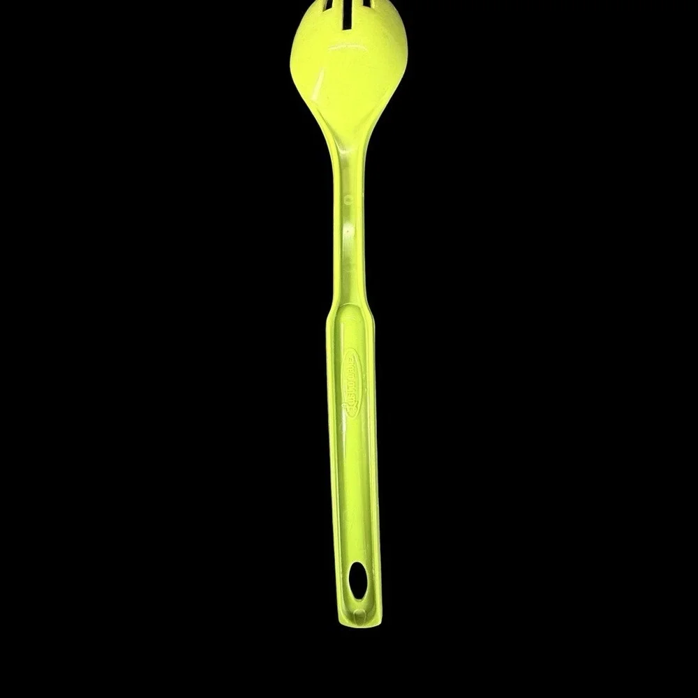 Vintage Lustro Ware Avocado‎ Green Slotted Spoon MCM Retro Kitchen Utensil